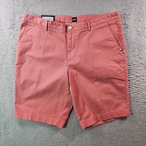 New Boss Hugo Boss Slice Shorts Mens 38R UK 54 Inseam 10.5" Slim Fit Salmon Pink